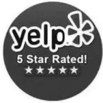 Yelp 5-star rating badge for Longhorn Docks, a trusted dock builder in Austin, TX