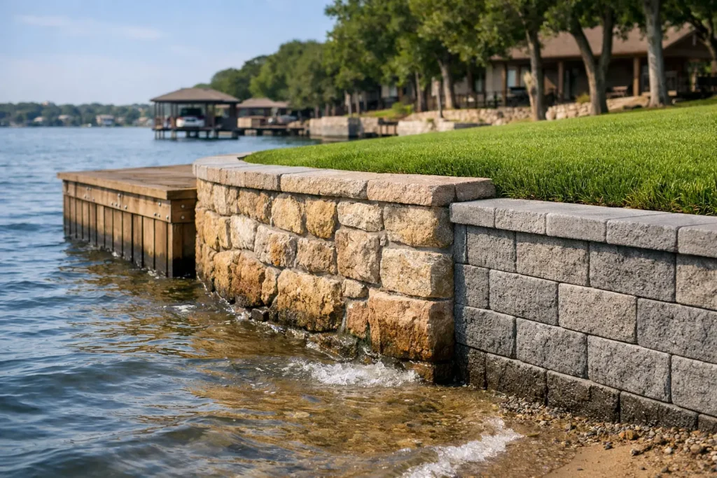 Best Retaining Wall Finishes for Texas Shores